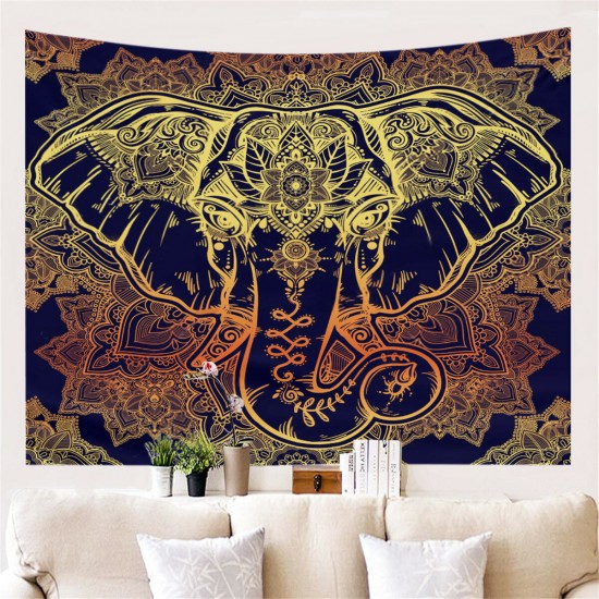 Colorful Dye Elephant Tapestry Wall Hanging Hippie Tapestry Colored Printed Decorative Indian Tapestry