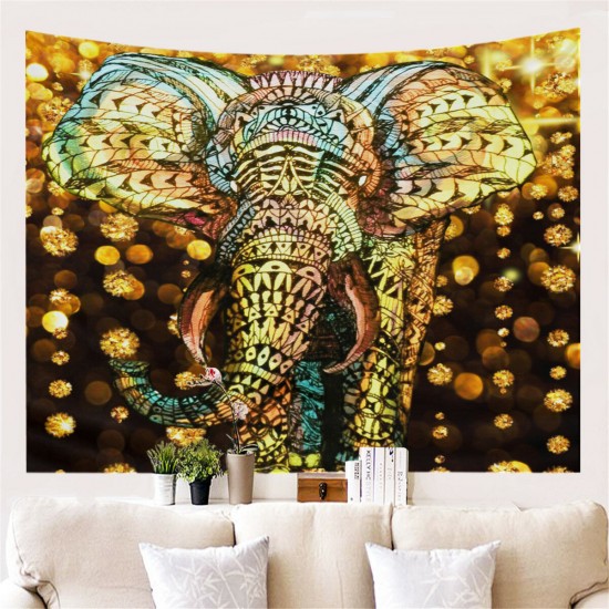 Colorful Dye Elephant Tapestry Wall Hanging Hippie Tapestry Colored Printed Decorative Indian Tapestry