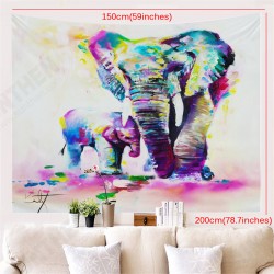 Colorful Dye Elephant Tapestry Wall Hanging Hippie Tapestry Colored Printed Decorative Indian Tapestry Colorful Dye Elephant Tapestry Wall Hanging Hippie Tapestry Colored Printed Decorative Indian Tapestry