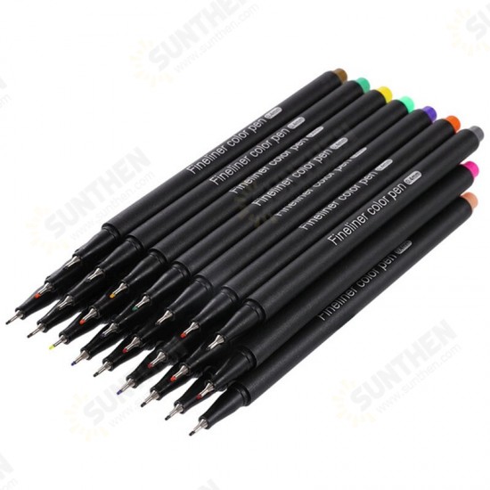Colorful Hook Line Pen 12/24/36 Colors 0.4mm Needle Pen Set Markers Pens Fine Tip Drawing Pen Art Office School Supplies