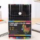 Colorful Hook Line Pen 12/24/36 Colors 0.4mm Needle Pen Set Markers Pens Fine Tip Drawing Pen Art Office School Supplies