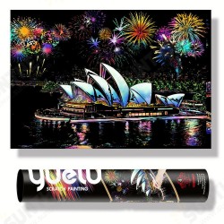 Colorful Urban Scene Painting City Night Scratch Picture Painting Scraping Paper DIY Craft Birthday Gift Colorful Urban Scene Painting City Night Scratch Picture Painting Scraping Paper DIY Craft Birthday Gift