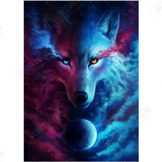 DIY 5D Diamond Painting Animal Wolf Diamond Embroidery Cross Stitch Full Round Drill Christmas Gift Home Decoration