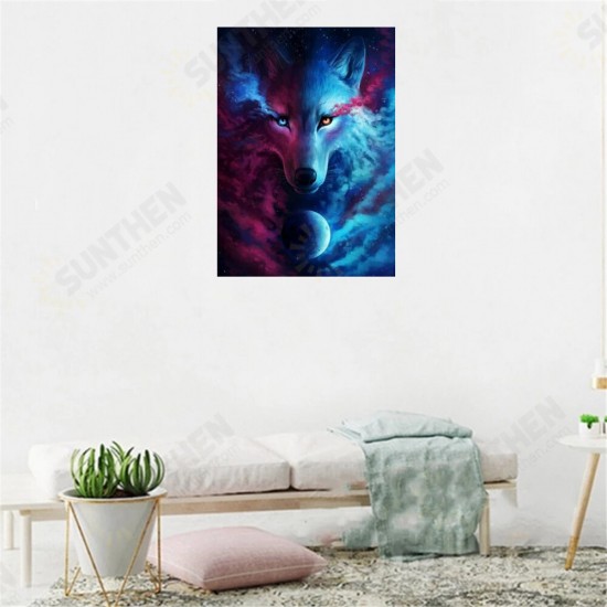 DIY 5D Diamond Painting Animal Wolf Diamond Embroidery Cross Stitch Full Round Drill Christmas Gift Home Decoration