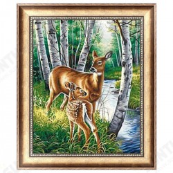DIY 5D Diamond Painting Kit Deers Handmade Craft Cross Stitch Embroidery Home Office Wall Decorations DIY 5D Diamond Painting Kit Deers Handmade Craft Cross Stitch Embroidery Home Office Wall Decorations