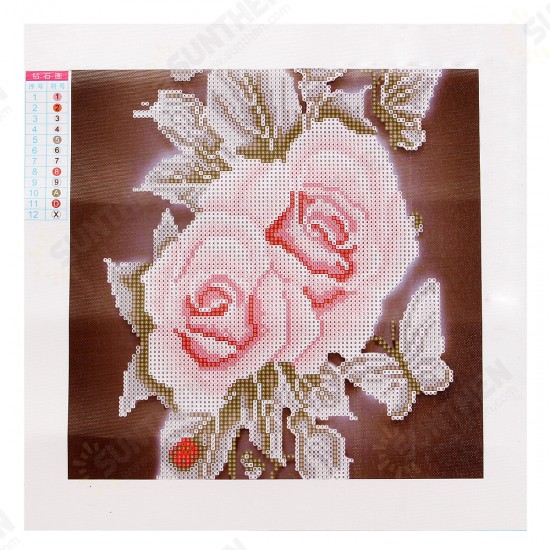 DIY 5D Diamond Painting Kit Retro Flower Handmade Craft Cross Stitch Embroidery Home Office Wall Decorations