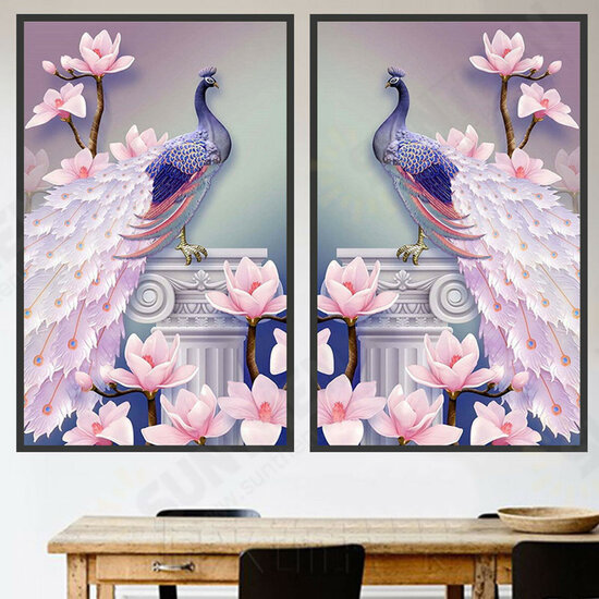 DIY 5D Diamond Painting Magnolia Peacock Art Craft Embroidery Stitch Kit Handmade Wall Decorations Gifts for Kids Adult