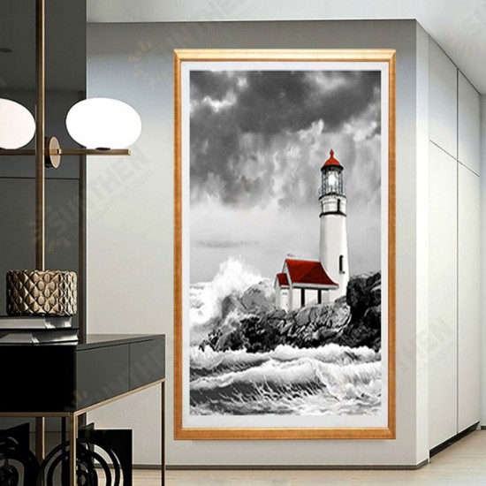 DIY 5D Diamond Painting Seaside Lighthouse Art Craft Kit Handmade Wall Decorations Gifts for Kids Adult