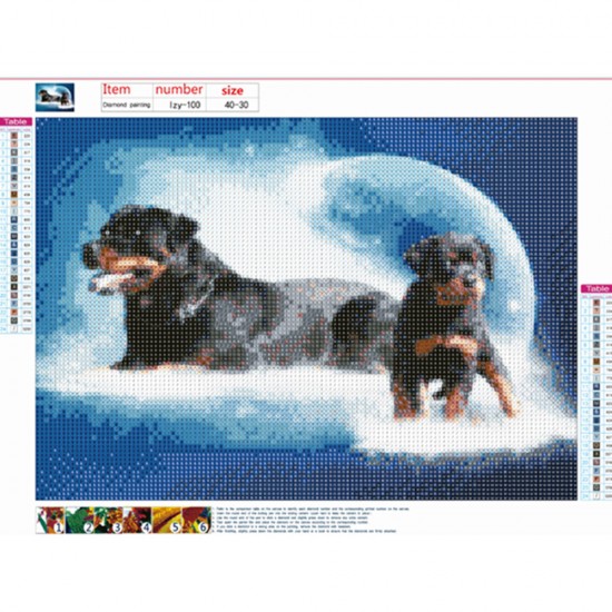 DIY 5D Full Drill Diamond Painting Dog Diamond Embroidery Cross Stitch Full Round Drill Creative Gift Home Furnish