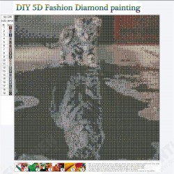 DIY Diamond Painting Cat Tiger Animal Hanging Pictures Handmade Wall Decorations Gifts Drawing for Kids Adult DIY Diamond Painting Cat Tiger Animal Hanging Pictures Handmade Wall Decorations Gifts Drawing for Kids Adult