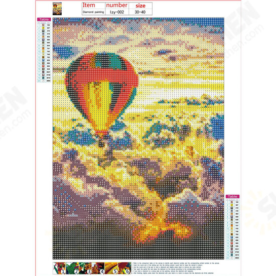 DIY Diamond Painting Handmake Diamond Embroidery Hot Air Balloon Pictures Cross Stitch Home Wall Decorations Gifts for Kids Adult