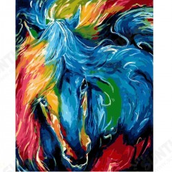DIY Oil Painting By Number Kit Colorful Horse Painting Acrylic Pigment Painting By Numbers Set Hand Craft Art Supplies Frameless DIY Oil Painting By Number Kit Colorful Horse Painting Acrylic Pigment Painting By Numbers Set Hand Craft Art Supplies Frameless