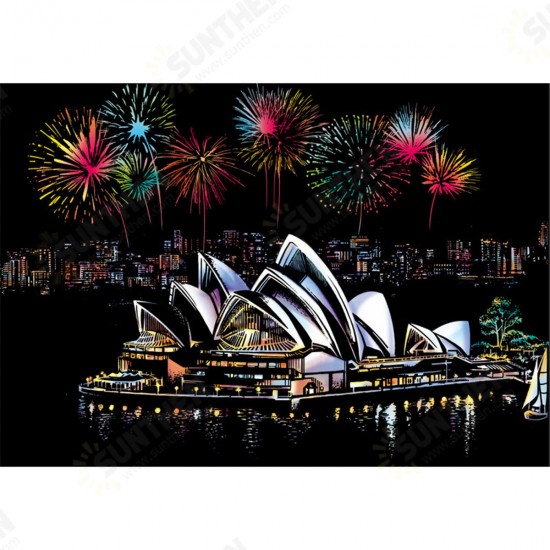 DIY Scratch Scraping Painting Drawing Paper World Sightseeing Pictures Creative Gift Home Decor DIY Paintings DIY Scratch Scraping Painting Drawing Paper World Sightseeing Pictures Creative Gift Home Decor DIY Paintings