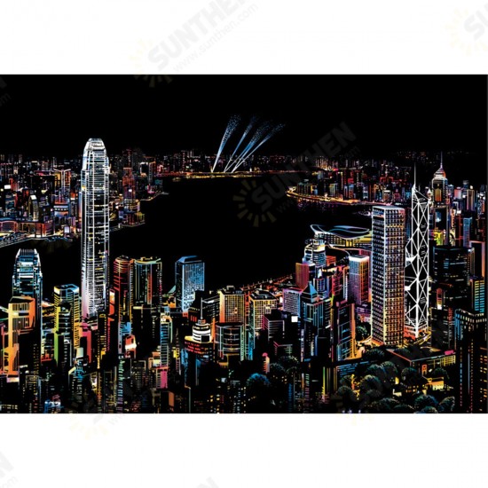 DIY Scratch Scraping Painting Drawing Paper World Sightseeing Pictures Creative Gift Home Decor DIY Paintings DIY Scratch Scraping Painting Drawing Paper World Sightseeing Pictures Creative Gift Home Decor DIY Paintings