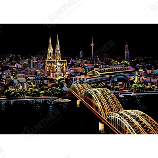 DIY Scratch Scraping Painting Drawing Paper World Sightseeing Pictures Creative Gift Home Decor DIY Paintings DIY Scratch Scraping Painting Drawing Paper World Sightseeing Pictures Creative Gift Home Decor DIY Paintings