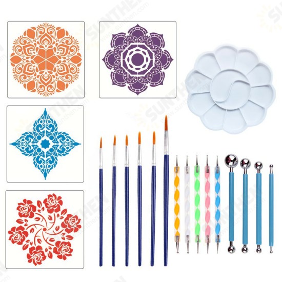 Datura Stippling Tool Pen Combination Set 20 Pieces DIY Painted Rock Painting Tools Stationery Art Supplies