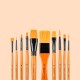 10 Pcs Painting Brush Set Nylon Hair Watercolor Pen Round Pointed Tip Brush With Bag Art for Student School Supplies