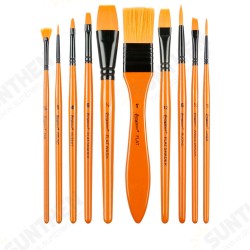 10 Pcs Painting Brush Set Nylon Hair Watercolor Pen Round Pointed Tip Brush With Bag Art for Student School Supplies 10 Pcs Painting Brush Set Nylon Hair Watercolor Pen Round Pointed Tip Brush With Bag Art for Student School Supplies