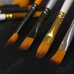 5pcs/set Painting Brush Set Gouache Paint Different Shape Nylon Oil Watercolor Brush Set Stationery Art Supplies 5pcs/set Painting Brush Set Gouache Paint Different Shape Nylon Oil Watercolor Brush Set Stationery Art Supplies