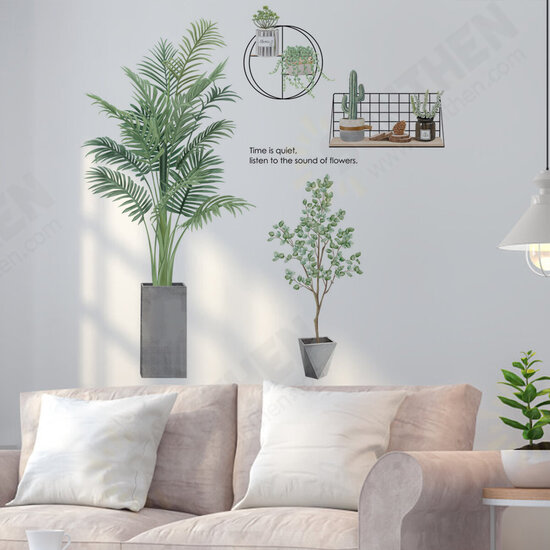 Green Leaves Wall Stickers Waterproof Removable Wall Decal Home Office Living Room Bedroom Wall Decorations