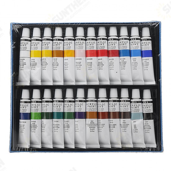 HB-AP24 Professional 24-Color Propylene Pigment Hand-Painted Set Wall Painting DIY Watercolor Paint Set