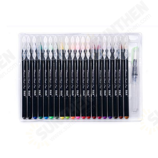 HB-WB2 20 Color Painting Brush Color Soft Head Comic Hand-painted Pen Fountain Pen Set