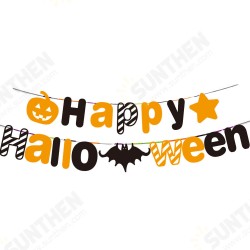Halloween Party Decoration Letter Flag Floral Spiral Pendant Children's Party Kindergarten Decoration Supplies Halloween Party Decoration Letter Flag Floral Spiral Pendant Children's Party Kindergarten Decoration Supplies