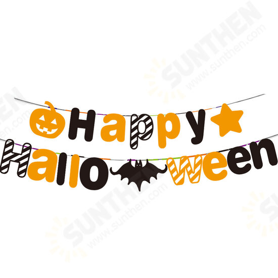 Halloween Party Decoration Letter Flag Floral Spiral Pendant Children's Party Kindergarten Decoration Supplies