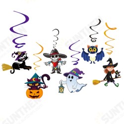 Halloween Party Decoration Letter Flag Floral Spiral Pendant Children's Party Kindergarten Decoration Supplies Halloween Party Decoration Letter Flag Floral Spiral Pendant Children's Party Kindergarten Decoration Supplies