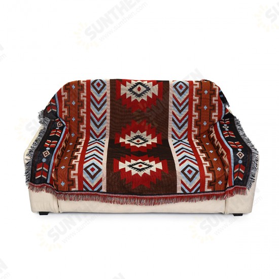 Home Decoration Aztec Navajo Towel Mat Throw Wall Hanging Cotton Rugs Geometry Woven 130*160cm