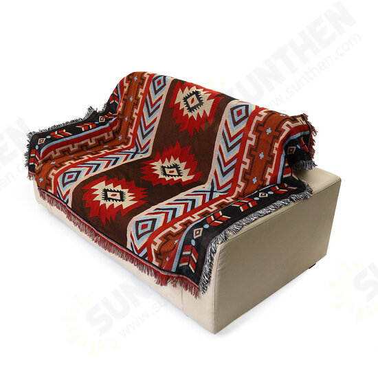 Home Decoration Aztec Navajo Towel Mat Throw Wall Hanging Cotton Rugs Geometry Woven 130*160cm