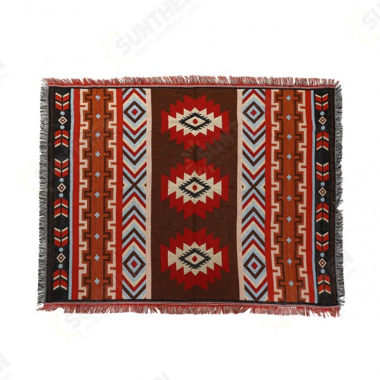 Home Decoration Aztec Navajo Towel Mat Throw Wall Hanging Cotton Rugs Geometry Woven 130*160cm