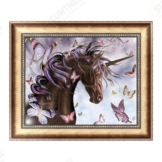 Horse Butterfly 5D Diamond Embroidery Painting Cross Stitch DIY Painting Tools Handmade Wall Decorations Gifts 30*40cm