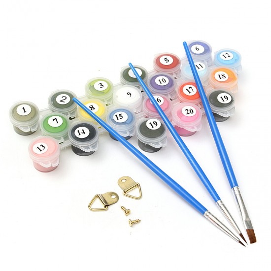 Multicolor Deer Oil Painting Set By Number Kit DIY Pigment Painting Art Hand Craft Tool