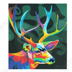 Multicolor Deer Oil Painting Set By Number Kit DIY Pigment Painting Art Hand Craft Tool Multicolor Deer Oil Painting Set By Number Kit DIY Pigment Painting Art Hand Craft Tool