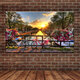 Paint By Numbers Wall Art Beautiful Sunrise Flower Bike On The Bridge In Amsterdam Poster Living Room Art Wall Pictures