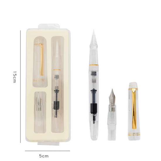 Rosy Posy T-805 Transparent Plastic Painting Brush Can Change The Pen Beginner New Painting Brush Hard Pen Calligraphy Copybook Pen