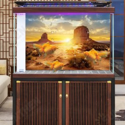 Sun Desert Adhesive Poster Aquarium Fish Tank Background Sticker Home Office Decor Sun Desert Adhesive Poster Aquarium Fish Tank Background Sticker Home Office Decor