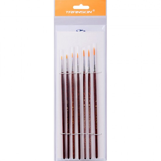 Transon 700 Painting Brush 7pcs Set Watercolor Gouache Line Drawing Pen Nylon Nib 7 Specs Brush Set For Student Beginner