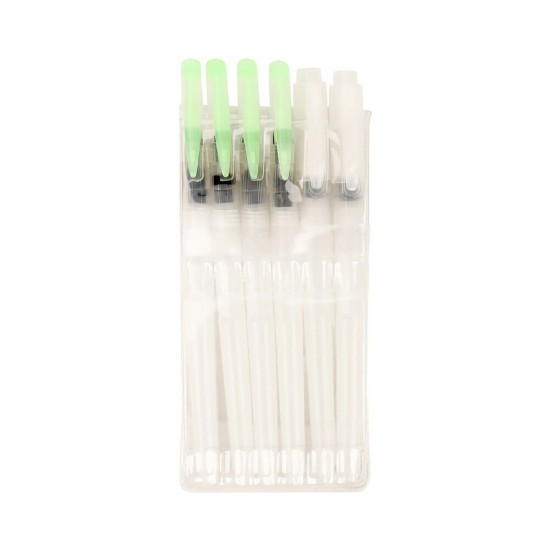 WG2019-6 6pcs/set Portable Paint Brush Water Color Brush Pencil Soft Brush Pen for Beginner Painting Drawing Art Supplies
