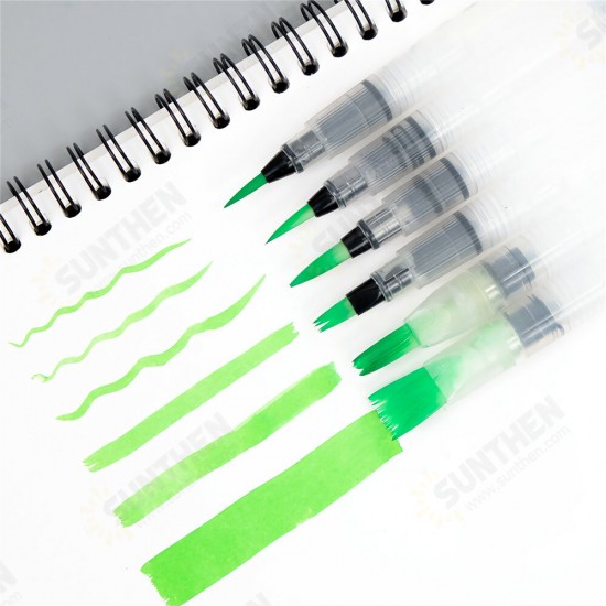 WG2019-6 6pcs/set Portable Paint Brush Water Color Brush Pencil Soft Brush Pen for Beginner Painting Drawing Art Supplies