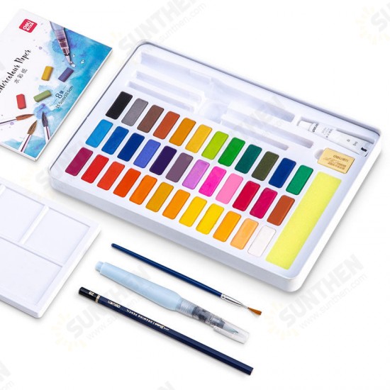 XM Ecosystem 24/36 Colors Solid Watercolor Paint Set Metal Iron Box Hand Painted Watercolor Pigment Art Painting Tools Supplies 73876/73877