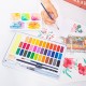 XM Ecosystem 24/36 Colors Solid Watercolor Paint Set Metal Iron Box Hand Painted Watercolor Pigment Art Painting Tools Supplies 73876/73877
