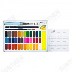 XM Ecosystem 24/36 Colors Solid Watercolor Paint Set Metal Iron Box Hand Painted Watercolor Pigment Art Painting Tools Supplies 73876/73877 XM Ecosystem 24/36 Colors Solid Watercolor Paint Set Metal Iron Box Hand Painted Watercolor Pigment Art Painting Tools Supplies 73876/73877
