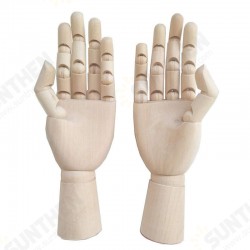 1088 10 inch/12 inch Wooden Left/Right Hand Model Jointed Wood Carving Sculpture Mannequin Hand for Drawing Sketch Decoration 1088 10 inch/12 inch Wooden Left/Right Hand Model Jointed Wood Carving Sculpture Mannequin Hand for Drawing Sketch Decoration