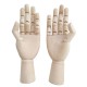 1088 10 inch/12 inch Wooden Left/Right Hand Model Jointed Wood Carving Sculpture Mannequin Hand for Drawing Sketch Decoration