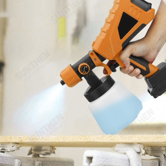 1000ML Cordless Rechargeable Electric Paint Sprayer W/ Adjustment Knob Spray Guns For Makita 18V Battery