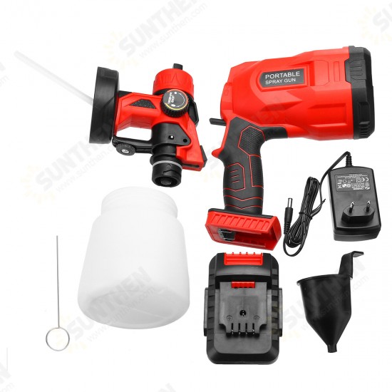 18V Electric Cordless Spray Guns 800ml Household Paint Sprayer High Pressure Flow Control Easy Airbrush