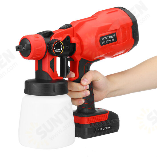 18V Electric Cordless Spray Guns 800ml Household Paint Sprayer High Pressure Flow Control Easy Airbrush