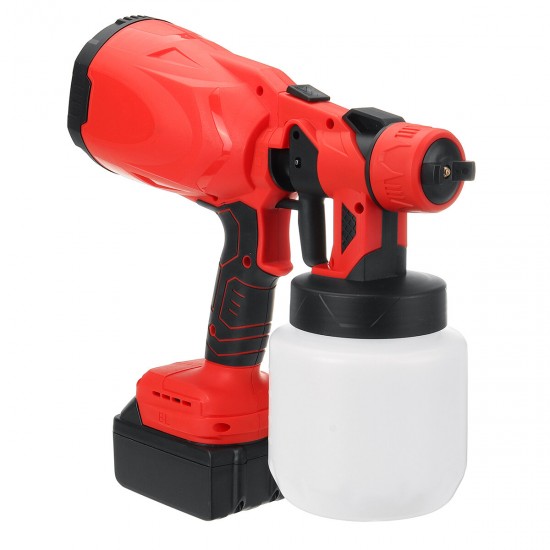21V 1300mAh Paint Spray Guns Craft Painting Tool Spray Model Airbrush Electric Paint Sprayer W/ 1/2 Battery